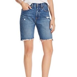 Levi’s 501 Slouch Mid Rise Medium Wash Jean Shorts